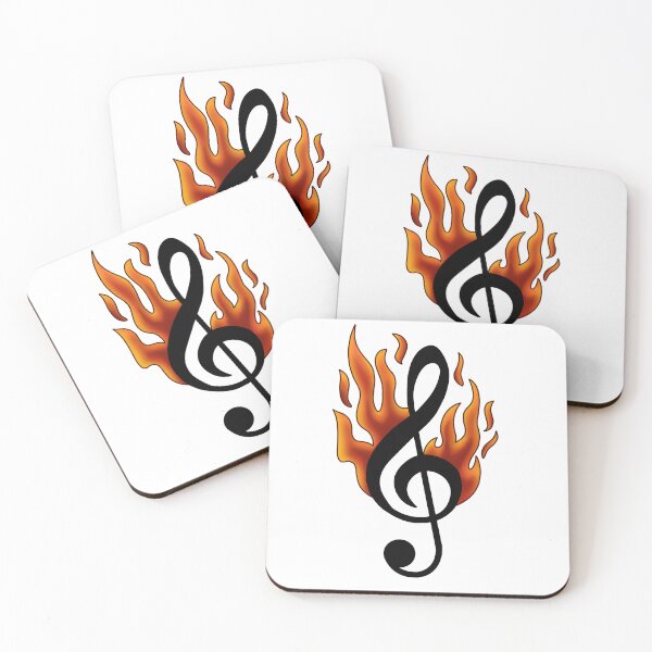 Item preview, Loki’s Flaming Treble Clef Tattoo designed and sold by spottedhound.