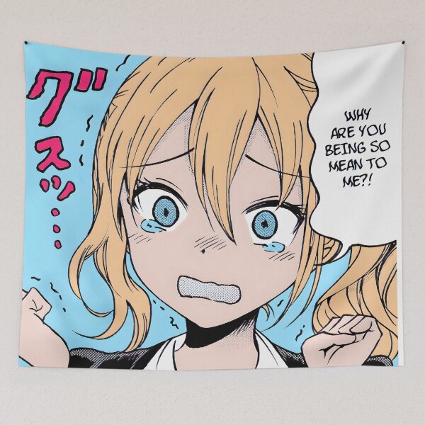 Item preview, Hayasaka Why are You Being so Mean to Me? Love Is War Anime Inspired Colored Poster Wall Art Tapestry designed and sold by studiodotprints.