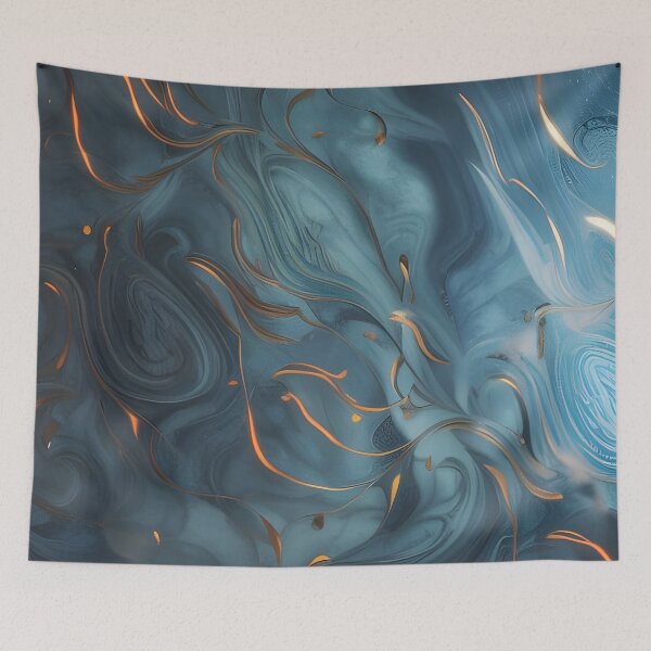 Item preview, Gold with Marble Blue designed and sold by MIGSZ.