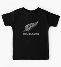 The Rugby Team "All Blacks" of New Zealand Kids Tee