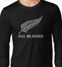 The Rugby Team "All Blacks" of New Zealand Long Sleeve T-Shirt