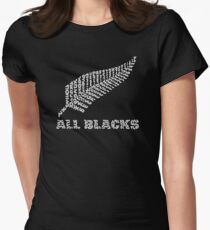 The Rugby Team "All Blacks" of New Zealand Women's Fitted T-Shirt