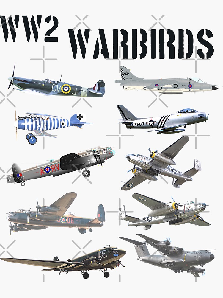 U.S. Army Air Force Warbirds, bombers, fighters and other warbirds used in  World War II, with photographs and descriptions