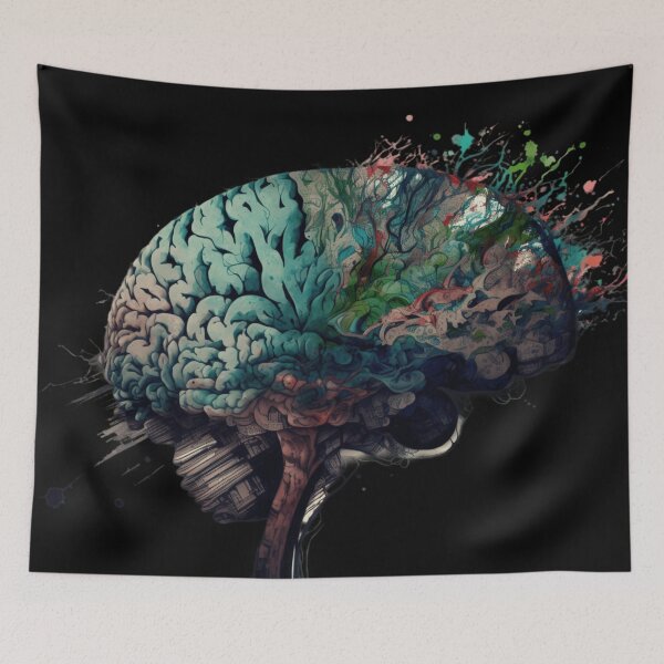 Item preview, colorful brain designed and sold by As Nodt89.