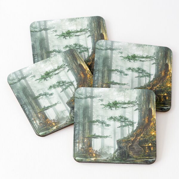 Item preview, Fantasy elven city designed and sold by WildMountainArt.