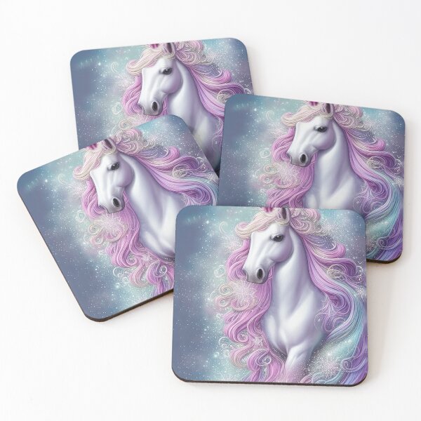 Item preview, Fairytale unicorn in pink, mint and shades of blue designed and sold by Studio by CH.
