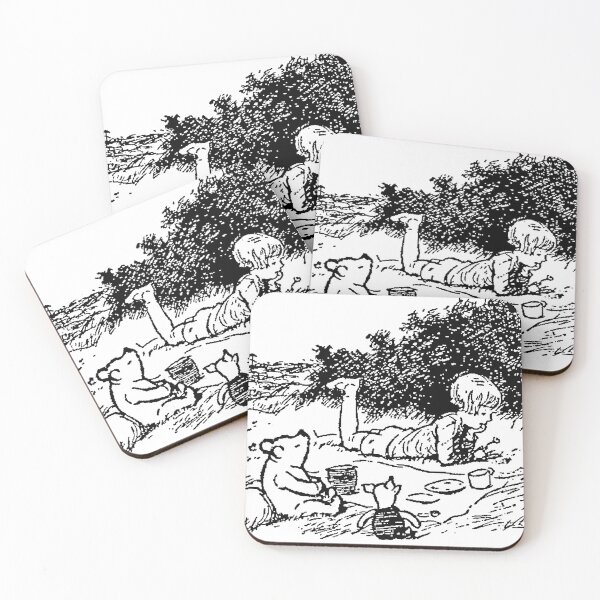 Item preview, Picnic with Christopher Robin, Piglet and Pooh designed and sold by Amy Olsen.
