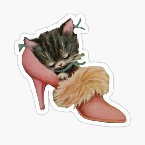 Artikel-Vorschau von Vintage Katze in einem Schuh, designt und verkauft von Pixiedrop.