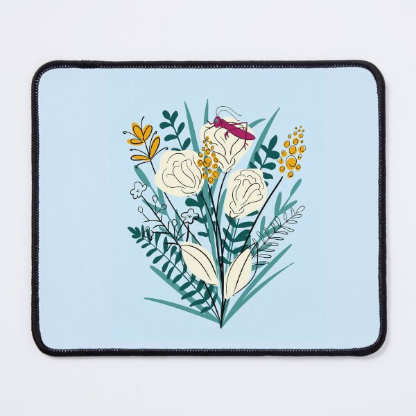 Item preview, Abstract floral illustration (sky blue) designed and sold by SamfarStudio.