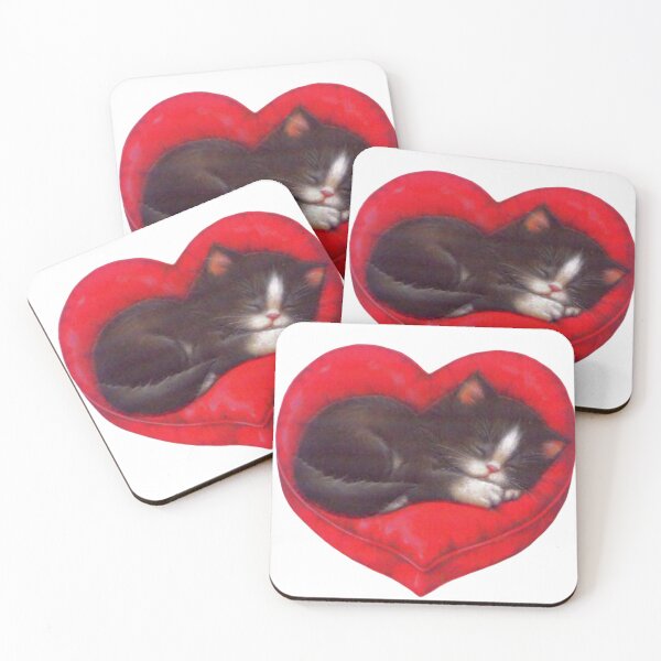 Item preview, Vintage valentine's day cat  designed and sold by Pixiedrop.