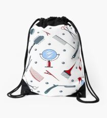 Barber and Hairdresser Tools Seamless Pattern Drawstring Bag