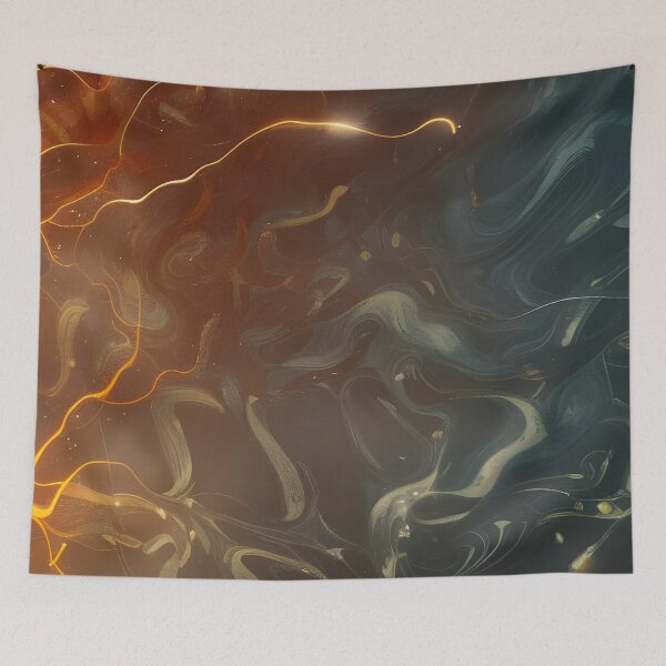 Item preview, Gold streaks with blue streaks designed and sold by MIGSZ.