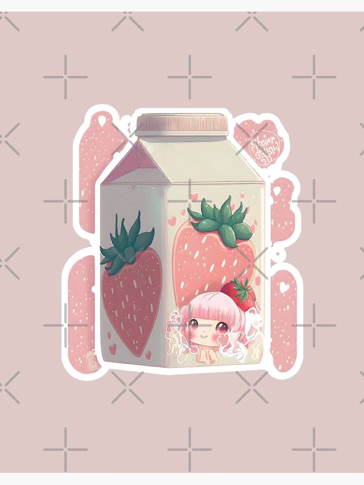 Kawaii Strawberry Milk Tumbler 20oz Cute Pink Kawaii Strawberry