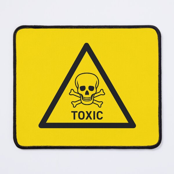 Aperçu de l'œuvre Toxic Safety Warning Sign Triangle With Text Yellow créée et vendue par VoodooCircus.