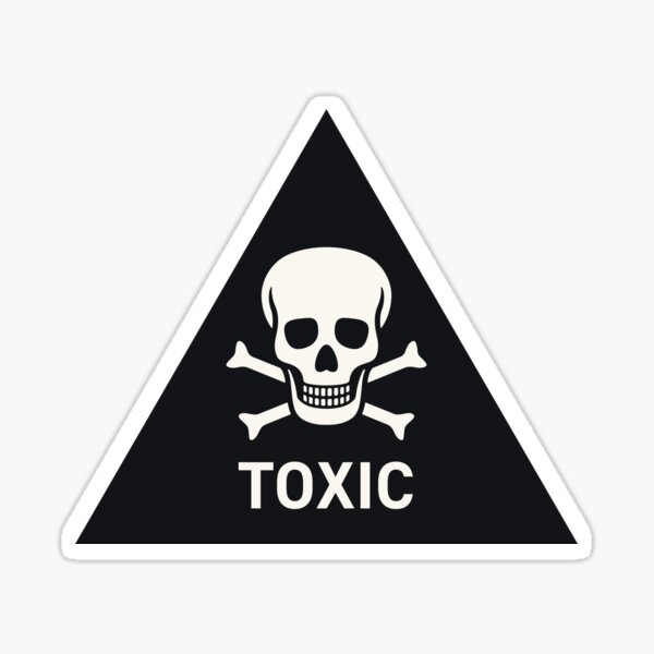 Item preview, Toxic Safety Warning Sign Triangle With Text Solid Black designed and sold by VoodooCircus.