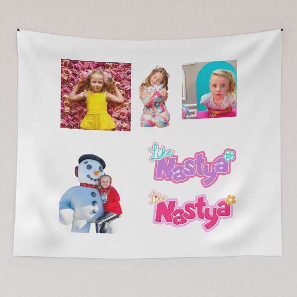 Item preview, like nastya staring at cats and snowman with roses,nastya logo designed and sold by theJuniorJams.