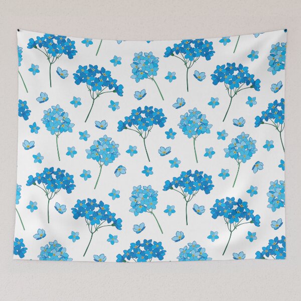 Item preview, Pattern with Forget me not flowerr in blue. designed and sold by Bokasana.