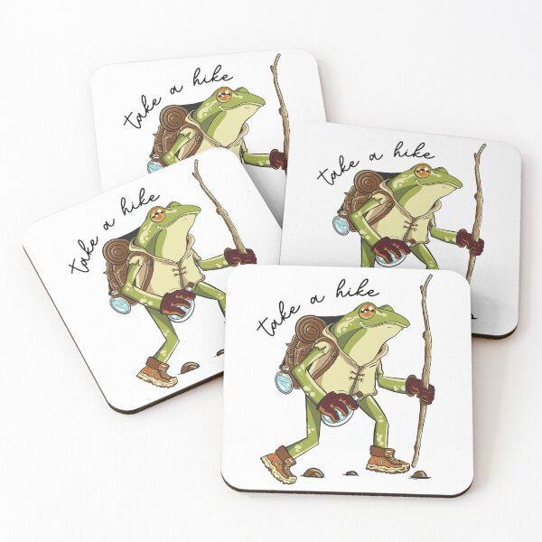 Item preview, Take a Hike Cottagecore Aesthetic Hiking Green Frog designed and sold by mysticblvd.