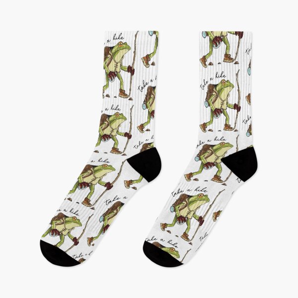 Item preview, Take a Hike Cottagecore Aesthetic Hiking Green Frog designed and sold by mysticblvd.
