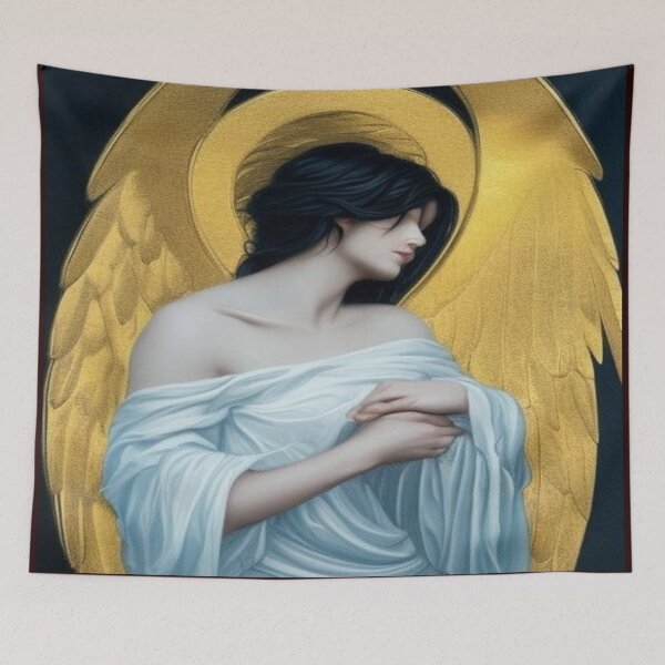 Item preview, Gold and black Angel designed and sold by AnnieHaven.