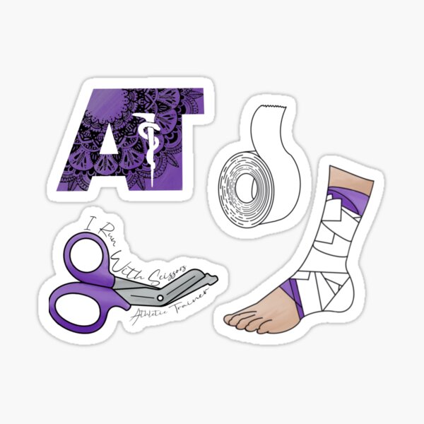 Item preview, Athletic Training Sticker Sheet- Purple designed and sold by Cyd-AT.