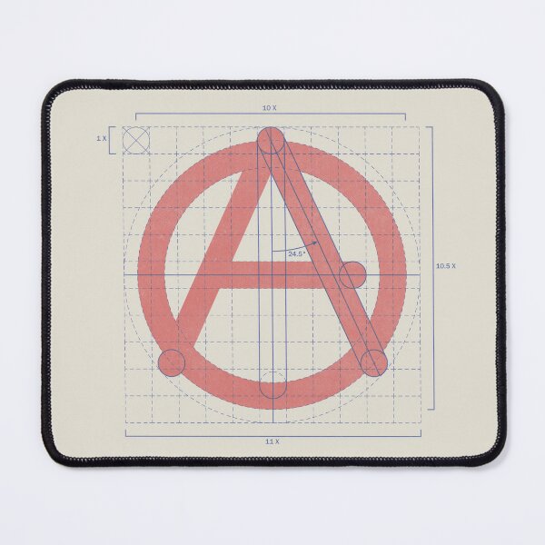 Item preview, anarchist symbol - on 'white' designed and sold by BrownWoodRobot.