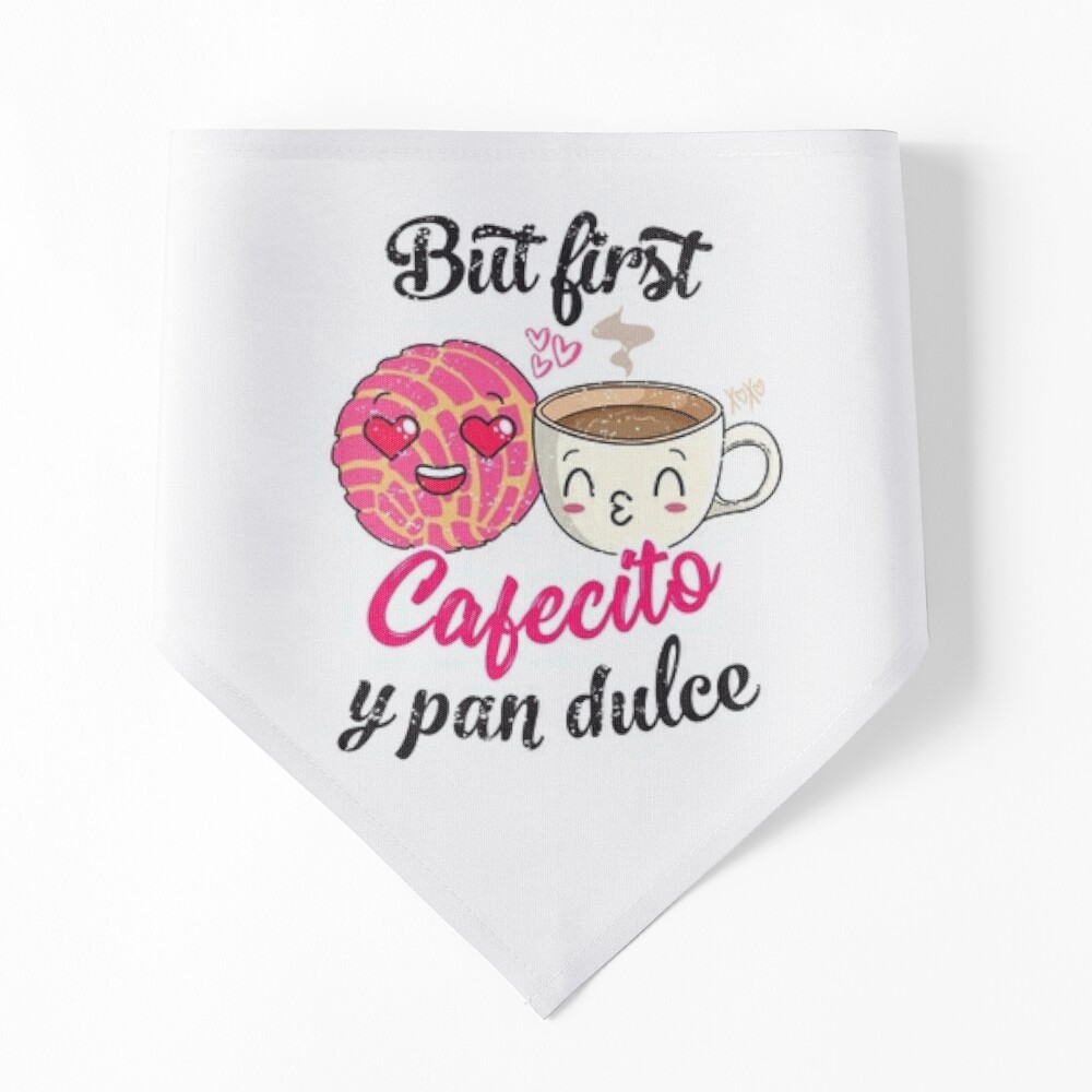 Cafecito y Chisme Pan Dulce Hand Drawn Mexican Concha iced coffee