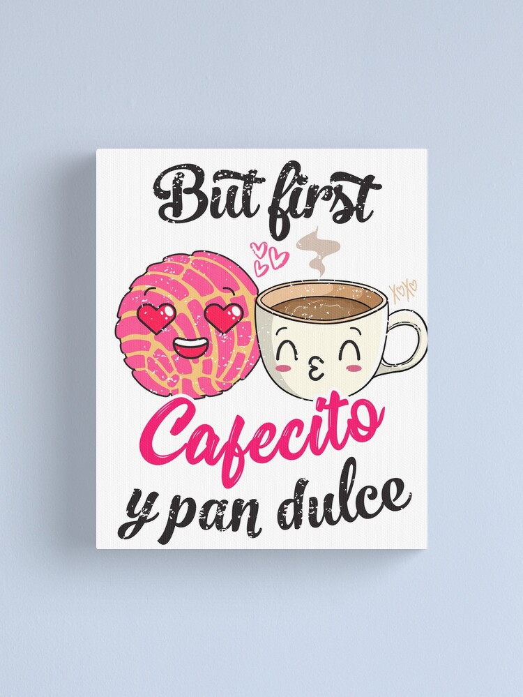 Cafecito y Chisme Pan Dulce Hand Drawn Mexican Concha iced coffee