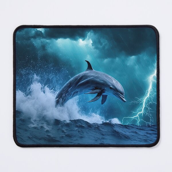 Item preview, Dolphin emerges from the ocean designed and sold by zaagor.