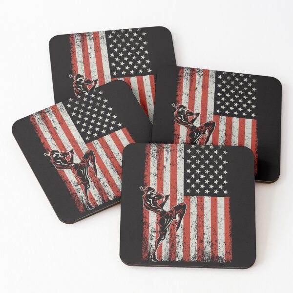 Item preview, Vintage USA Flag Muay Thai Fighter  designed and sold by Ryan Jay Cruz.
