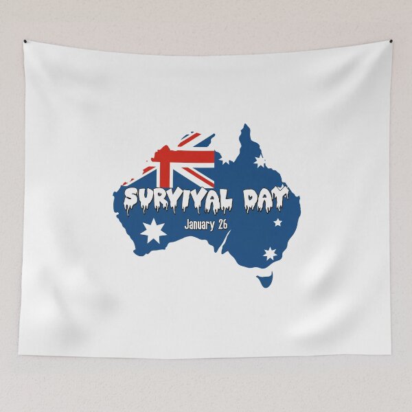 Item preview, Survival Day January 26 Australian Flag Australia designed and sold by everything4eva.