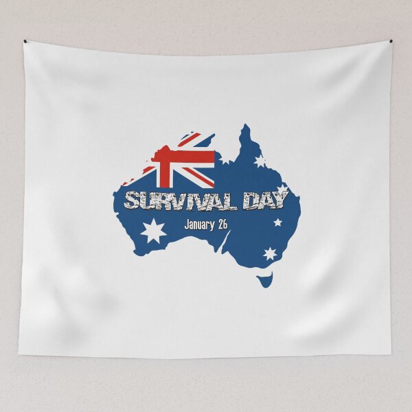 Item preview, Survival Day January 26 Australian Flag Australia designed and sold by everything4eva.