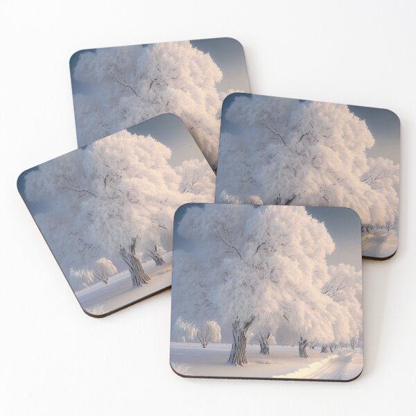Item preview, White Winter Ways - A serene calm winter road in cool sunlight designed and sold by UmagineArts.