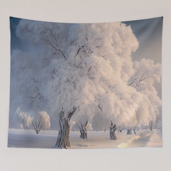 Item preview, White Winter Ways - A serene calm winter road in cool sunlight designed and sold by UmagineArts.