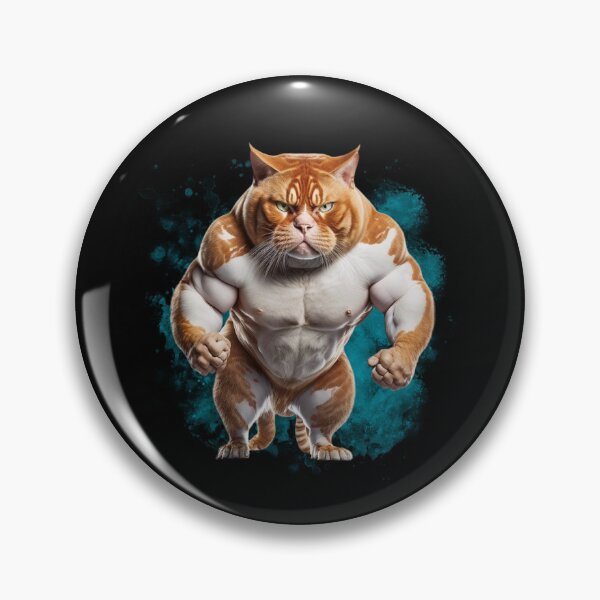 Item preview, Trained Cat With Muscle Yellow Eye Looking Wild Angry Smoked Background BodyBuilder designed and sold by adembulut.
