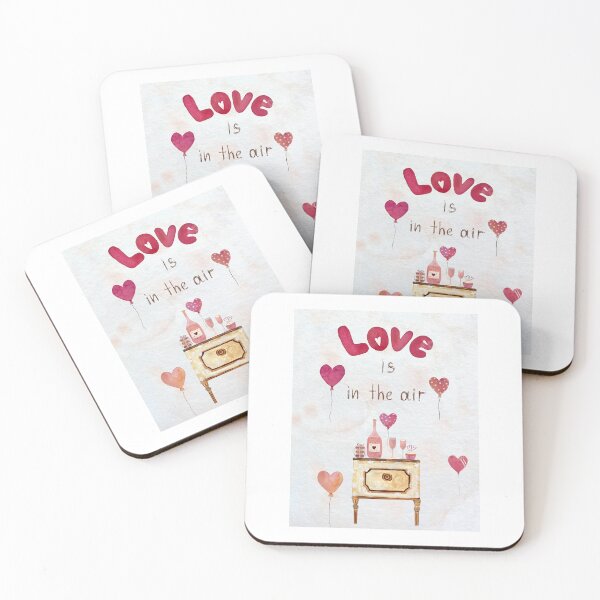 Item preview, Card bureau love glass balloon cupcake watercolor  designed and sold by Yana Mustafina | Boho Soulful Designs.