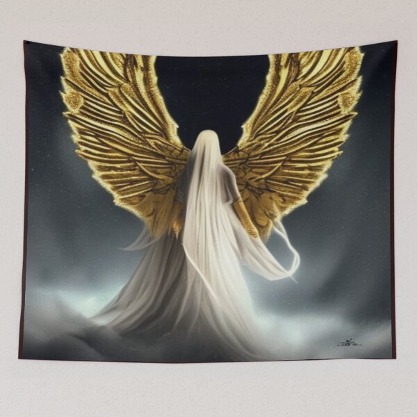 Item preview, Gold and white Angel designed and sold by AnnieHaven.