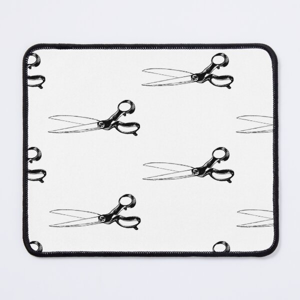 Black and White Scissors Drawing Art Board Print for Sale by Cam