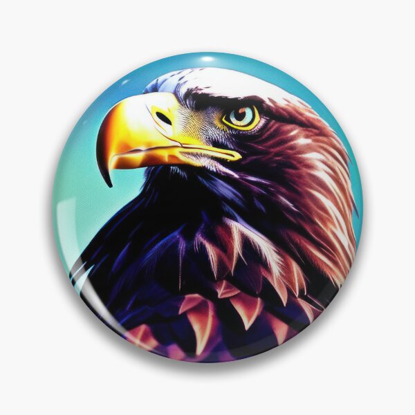 Item preview, Majestic eagle with colourful background designed and sold by hendrikspix.