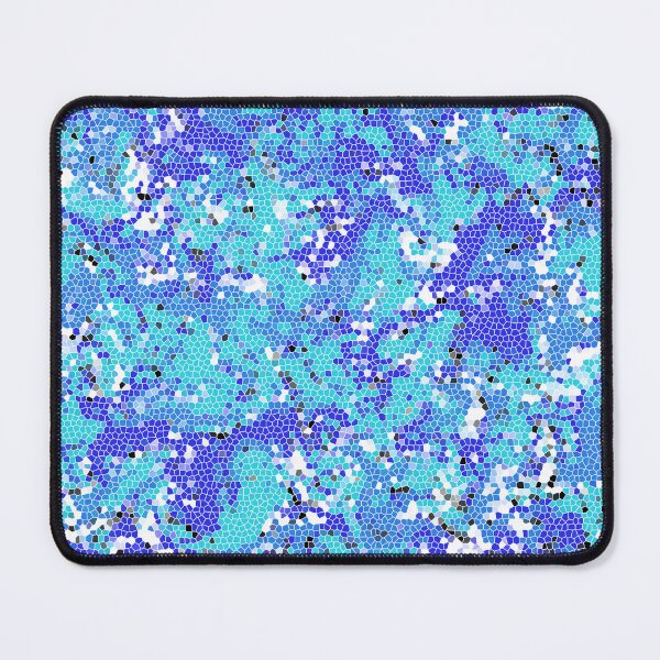 Item preview, Squished Blue Frogs in a Pool of Turquoise Liquified Stained Glass Effect Abstract Art designed and sold by Karen McFarland.