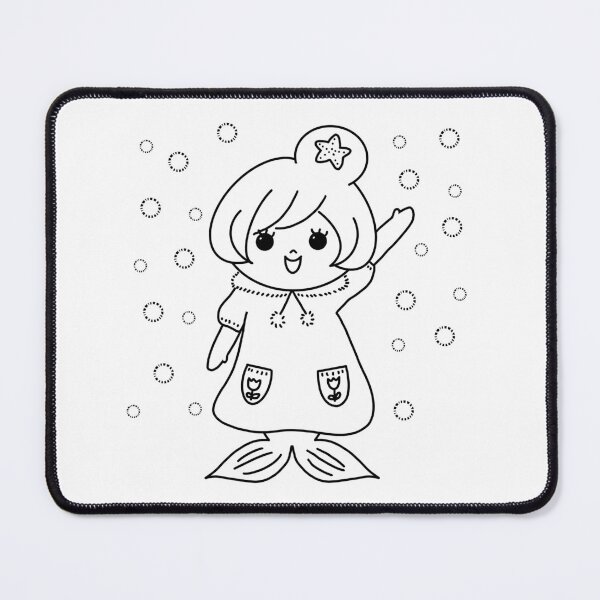 Item preview, mermaid coloring : mermaid bye for painting activity at home or at birthday party designed and sold by Tina-studio.