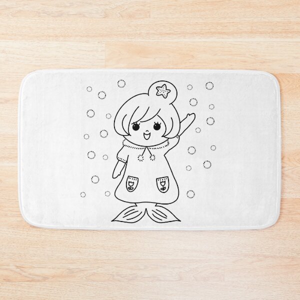 Item preview, mermaid coloring : mermaid bye for painting activity at home or at birthday party designed and sold by Tina-studio.