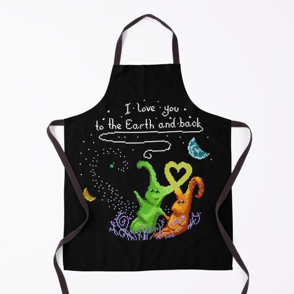 Item preview, I love you to the Earth and back (because they're aliens, get it? Get it?) Pixel art. designed and sold by Sophia Neishtoot.