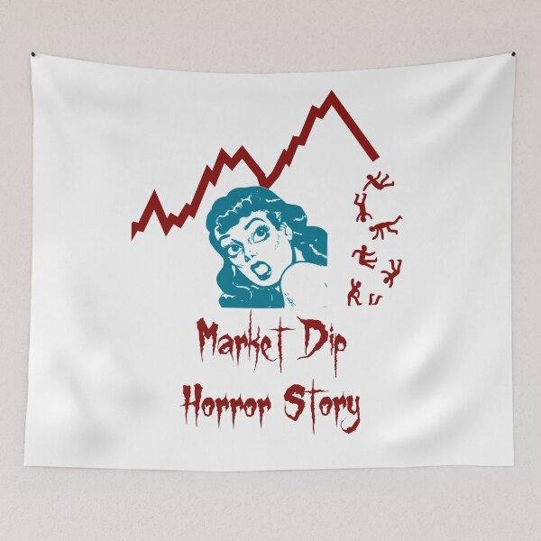 Item preview, 'Market Dip Horror Story' Recession Design - Stock and Crypto Trading Problems designed and sold by Ridiculam Toga.