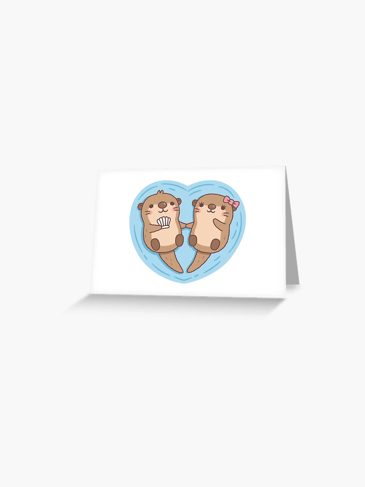 Cute Card 'you're My Significant Otter' Funny Pun Card, Greeting Cards,  Anniversary Card, Love Card, Otters Holding Hands Greeting Card -   Canada
