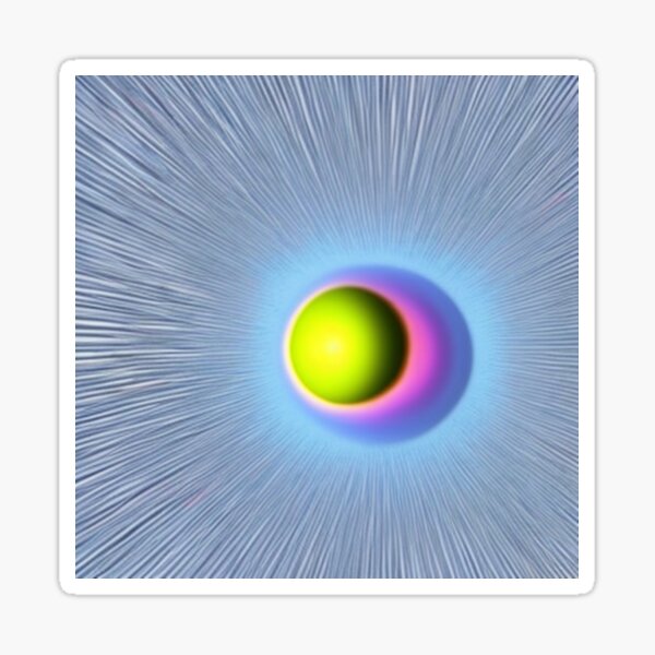 Artificial Intelligence Art Prints. What would a hydrogen atom look like if you could see it Sticker