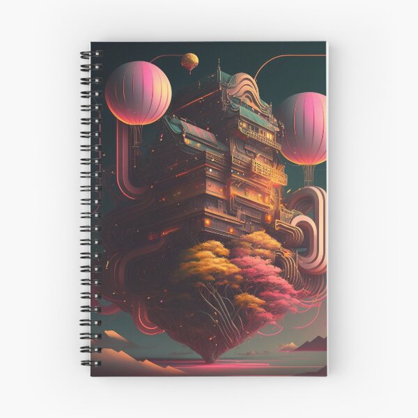 Item preview, Japanese /Anime Influenced Neon Floating Castle in the Sky  designed and sold by SamuraiSwords.