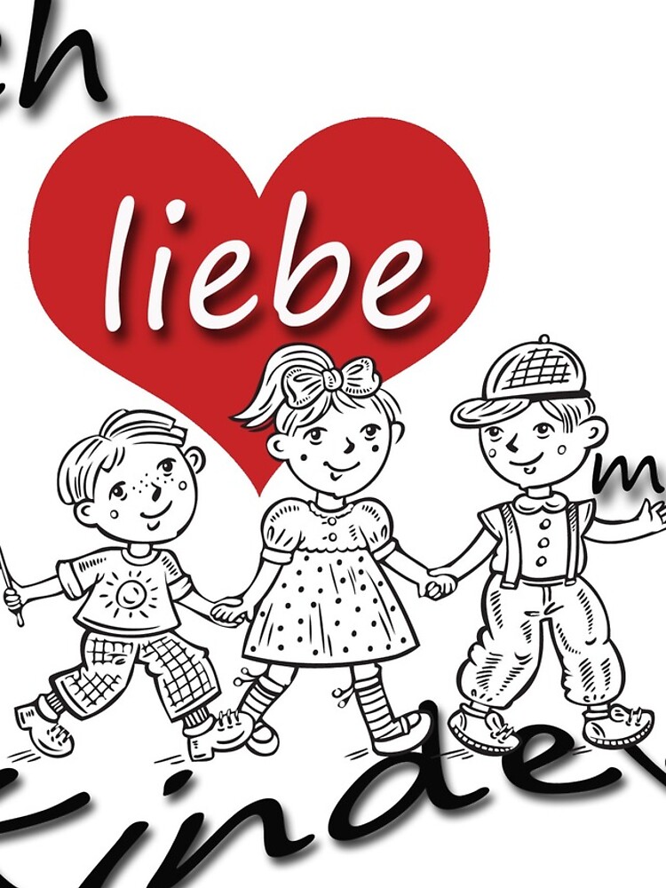 "Ich liebe meine Kinder I love my Children in German" iPhone Case