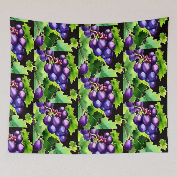 Item preview, Purple grapes on a vine designed and sold by MarcoSc11.
