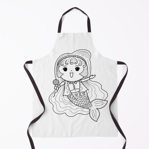 Item preview, mermaid coloring : mermaid sing for painting activity at home or at birthday party designed and sold by Tina-studio.